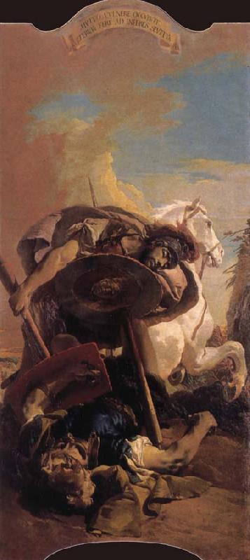 Giovanni Battista Tiepolo The death of t he consul Brutus in single combat with aruns oil painting image